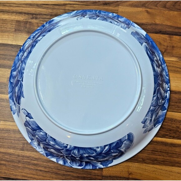 Caskata‎ 100% Melamine Blue Peony 13" Pasta Serving Bowl Nautical Coastal Blue - Picture 10 of 16